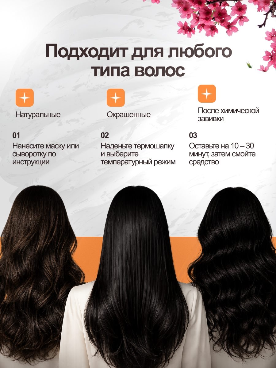 Термошапка для ухода за волосами, слайд 6